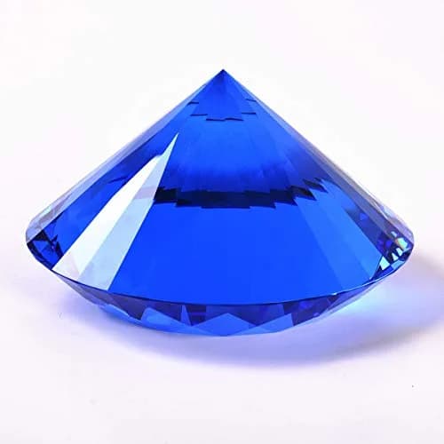 Yarrkc Blue Crystal Glass Diamond Shaped Decoration 60mm | Elegant Paperweight for Gifts & Decor thumbnail 6