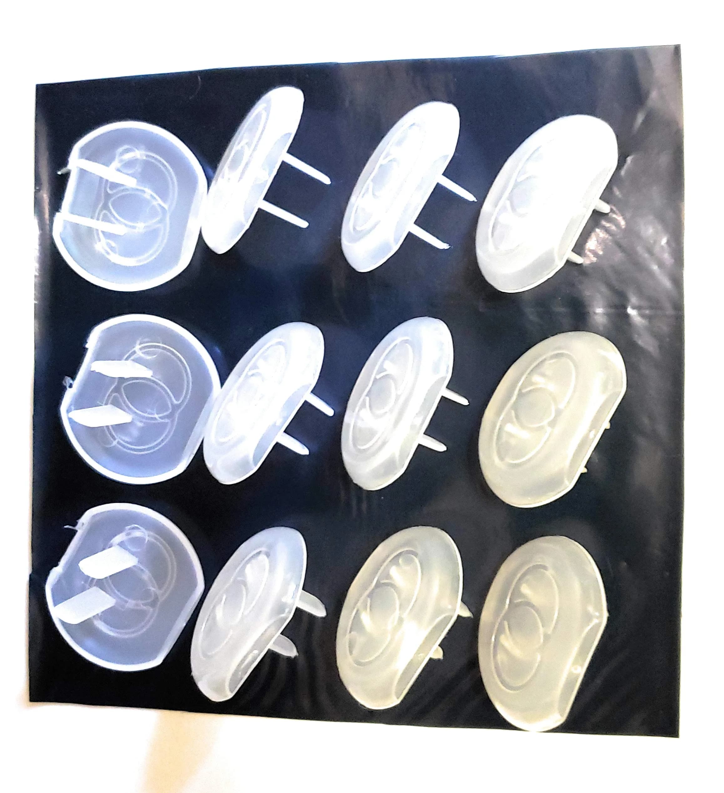 Angel of Mine Outlet Plugs 12 Pack | Clear Plastic Safety Covers - main product image