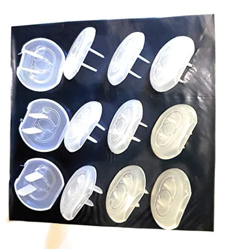 Angel of Mine Outlet Plugs 12 Pack | Clear Plastic Safety Covers thumbnail 1