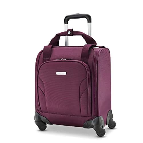 Samsonite Underseat Carry-On Spinner With USB Port, Purple, 36.2cm (14.25in) x 24.2cm (9.5in) x 43.2cm (17in) | Carry-On Luggage with USB Charging thumbnail 1