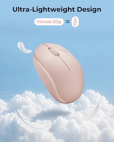 seenda Wireless Mouse for Laptop, 2.4G Noiseless Computer Mouse, Pink | Compact, Noiseless Clicks, Reliable 33ft Range thumbnail 9