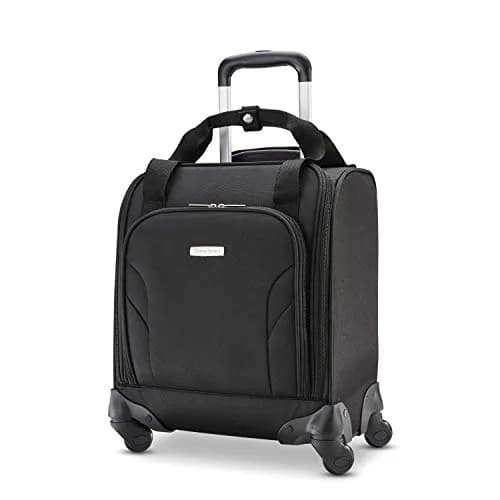 Samsonite Underseat Carry-On Spinner With USB Port, Jet Black 10.5 L (16.5 x 13.75 x 9 in) | Carry-on compliant travel spinner thumbnail 4
