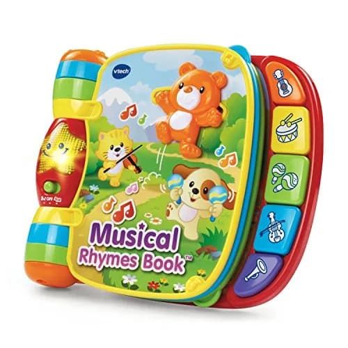 VTech Musical Rhymes Book, Red | Interactive Electronic Learning Toy for Babies 6-36 Months thumbnail 1