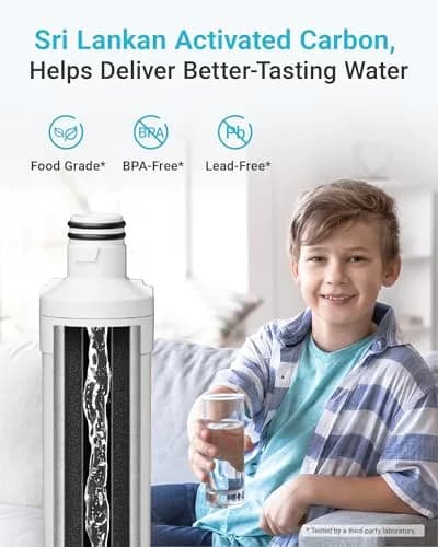 AQUA CREST LT1000PC Refrigerator Water Filter and Air Filter 3 Combo | NSF Certified for Purity thumbnail 6