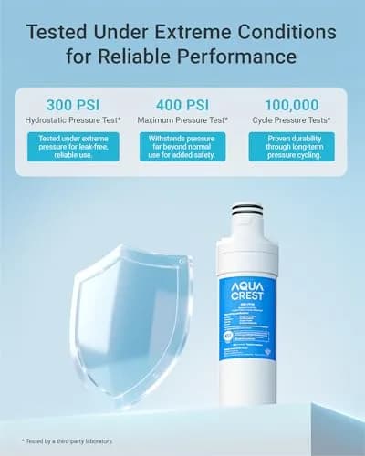 AQUA CREST LT1000PC Refrigerator Water Filter and Air Filter 3 Combo | NSF Certified for Purity thumbnail 7