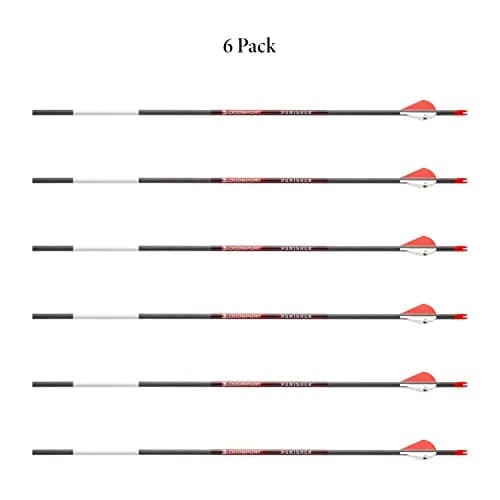 Bloodsport Punisher Arrow 31" | Precise Durable Carbon Fletched for Compound Bow, 6 Pack, Black thumbnail 2