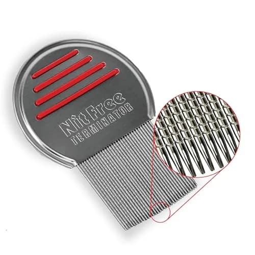 Nit Free Terminator Head Lice Comb - 24 Pack | Stainless Steel, Micro-Grooved Teeth, Anti-Slip Handle thumbnail 1