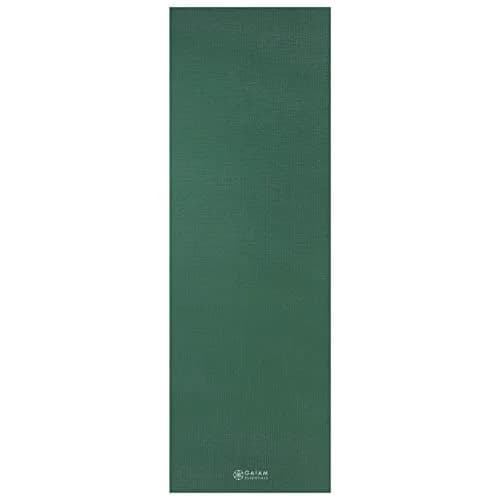 Gaiam Essentials Yoga Mat 6mm (24"x72") with Carrying Sling | Non-Slip Green Exercise Mat thumbnail 9