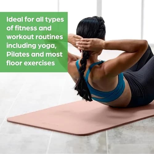 Gaiam Essentials Thick Yoga Mat with Easy-Cinch Strap (Red, 10mm / 0.39 Inch) | Extra-Thick Cushioning for Joint Comfort thumbnail 5