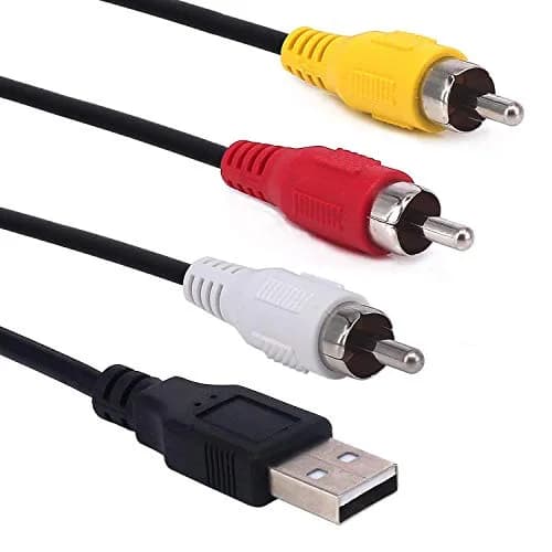 Halokny USB to 3RCA Cable 1.5m | AV Adapter for Audio Video Viewing thumbnail 1