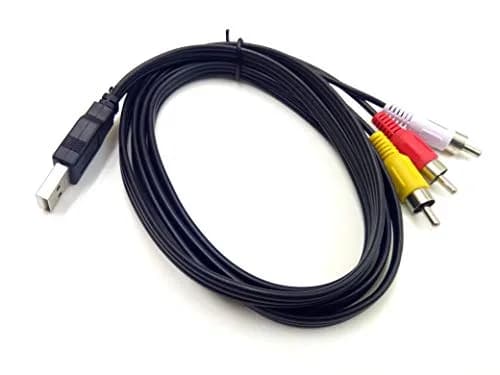 Halokny USB to 3RCA Cable 1.5m | AV Adapter for Audio Video Viewing thumbnail 4