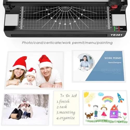 Eficentline YE381 A3/A4/A6 Laminator Machine 330mm (13 Inch) with 50 Pouches, Trimmer & Rounder | Thermal & Cold Lamination thumbnail 2