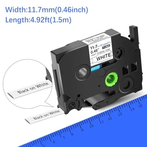 USUPERINK 3PK Heat Shrink Tubing Compatible for Brother Ptouch HS-231 11.7mm | Waterproof & Chemical Resistant thumbnail 4