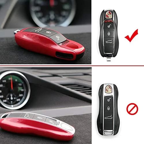 Jaronx Keyless Entry Remote Key Button Cover for Porsche Cayenne/Macan | Black Rubber Protector thumbnail 2