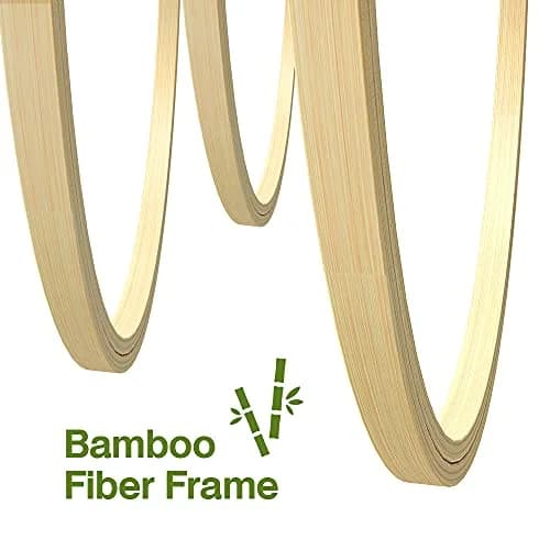 Caydo 6-Piece Embroidery Hoop Set, 4-10 inch (10-26cm) | Natural Bamboo Cross Stitch Rings thumbnail 3