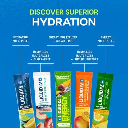 Liquid I.V. Hydration Multiplier Electrolyte Drink Mix, Passion Fruit, 16 Count (9.03 oz / 256 g) | Clinically Tested Hydration thumbnail 9