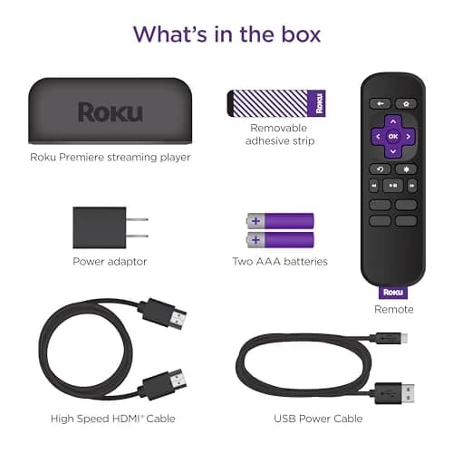 Roku Premiere Streaming Media Player 4K HDR | Simple Remote & Premium HDMI Cable thumbnail 5