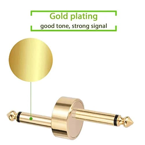 OTraki Z Type Guitar Pedal Connector 4 Pack Gold | Space-Saving Copper Pedal Coupler thumbnail 3
