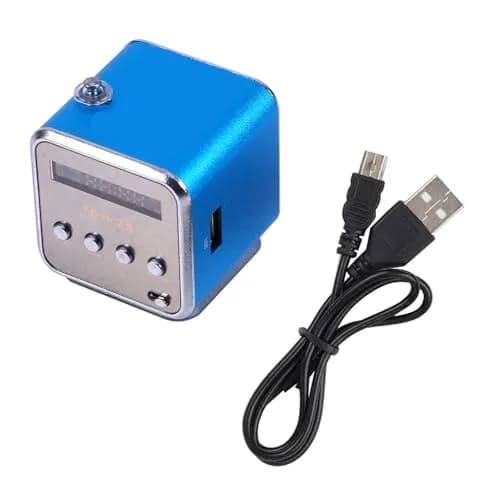 Zerone Mini Speaker Digital Music Player 5x5cm | Portable MP3 with FM Radio & TF/USB Support thumbnail 2