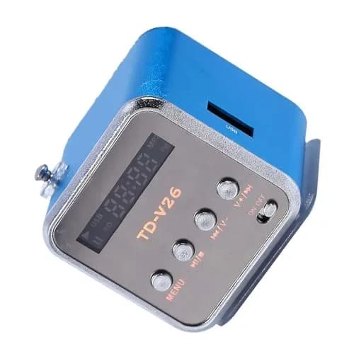 Zerone Mini Speaker Digital Music Player 5x5cm | Portable MP3 with FM Radio & TF/USB Support thumbnail 3