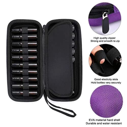 Hipiwe EVA Essential Oils Carrying Case Organizer for 20Pcs Rollers Bottles | Water-Resistant, Lightweight & Travel-Friendly thumbnail 3