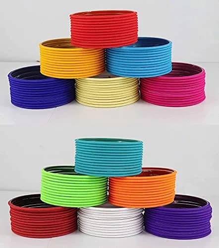 NMII 144-Piece Neon Colour Matte Finished Bangle Set for Women and Girls, Size 2.4 Inches (5.70 cm) | Vibrant Fashion Jewelry thumbnail 5