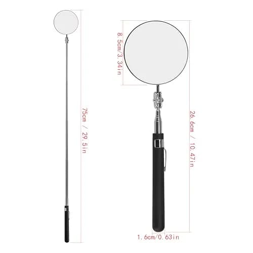 Enbar Telescopic Inspection Mirror 68cm (26.6 in) | 360° Rotating Head for Hard-to-Reach Areas thumbnail 5