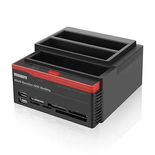 VSVABEFV IDE Hard Drive Docking Station 2.5 & 3.5 Inch USB 3.0 | High-Speed Data Transfer & Multi-Card Reader thumbnail 1