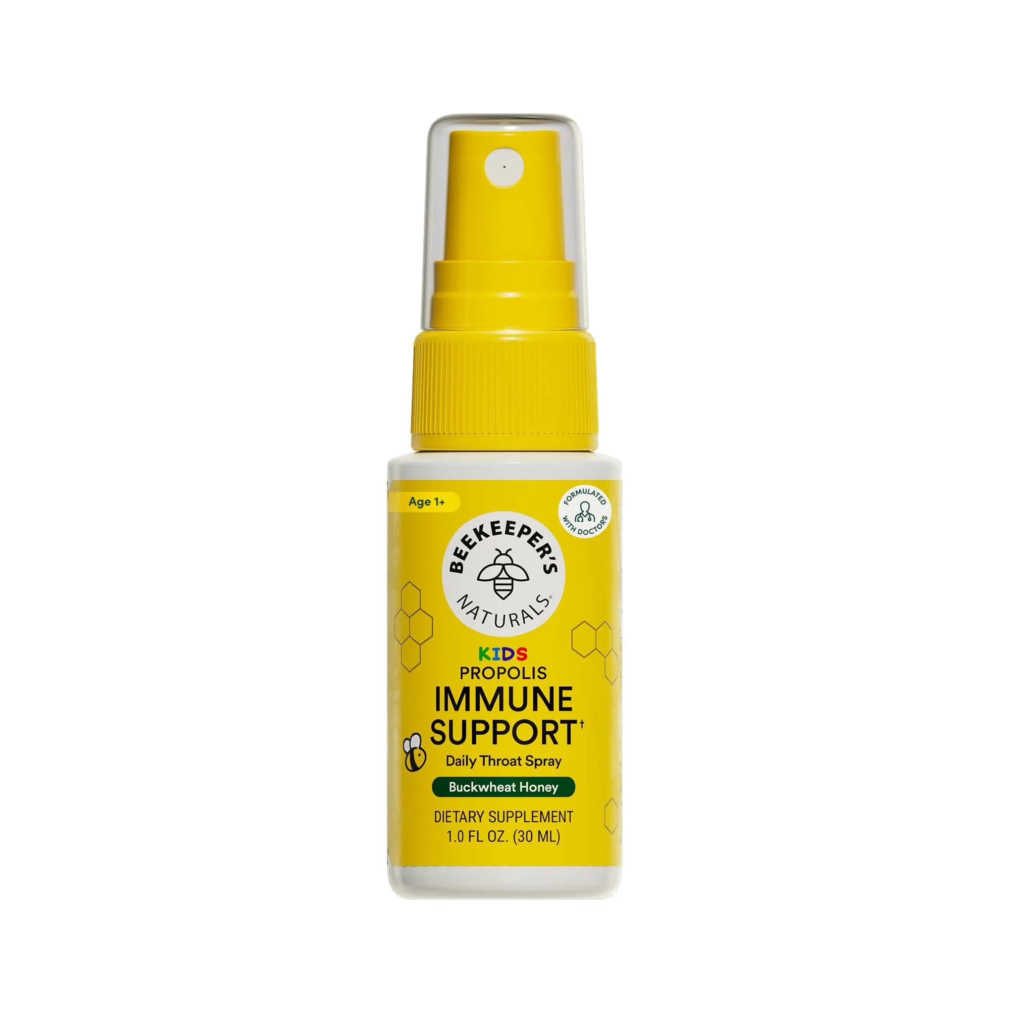 Beekeeper's Naturals Kids Propolis Throat Spray 30ml (1 Fl Oz) | Natural Immune Support & Sore Throat Relief