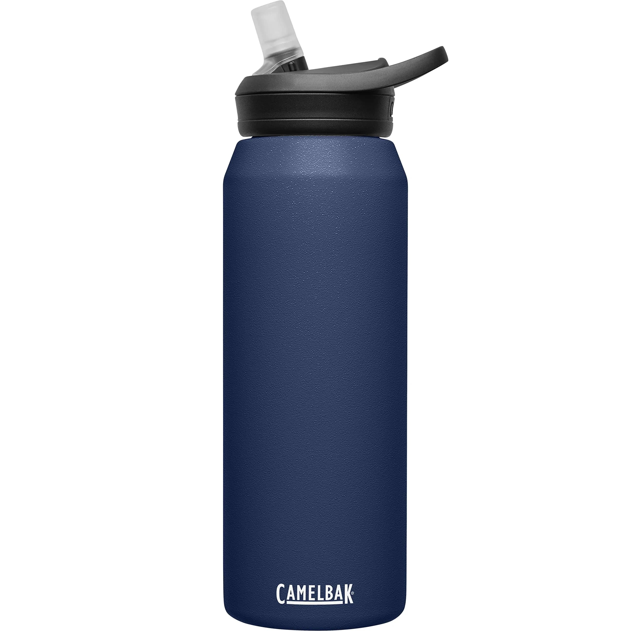 CamelBak Eddy+ Stainless Steel Water Bottle 590ml (20oz) | Vacuum Insulated, Leak-Resistant Lid, Bite Valve Straw — Navy