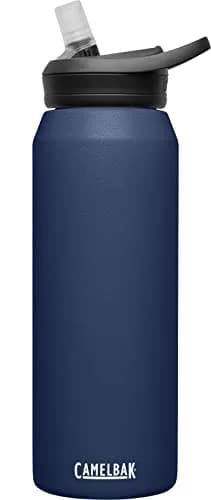 CamelBak Eddy+ Stainless Steel Water Bottle 32oz (950ml) | Vacuum Insulated, Leak-Resistant Lid, Navy thumbnail 1