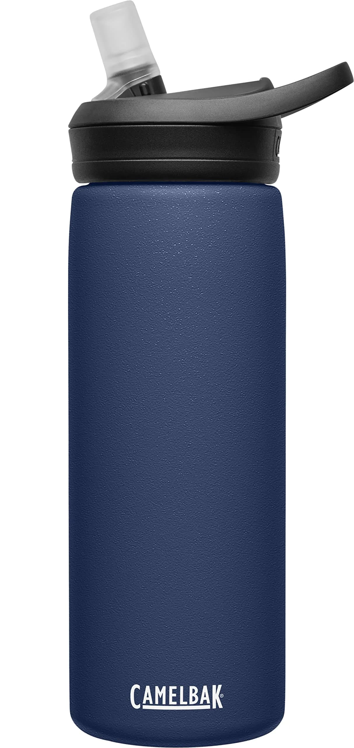 CamelBak Eddy+ Stainless Steel Water Bottle 590ml (20oz) | Vacuum Insulated, Leak-Resistant Lid, Bite Valve Straw — Navy