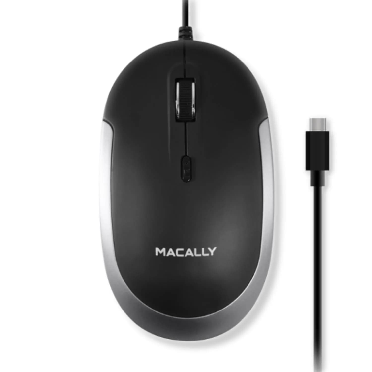 Macally USB Type C Mouse - Slim & Compact Design | Silent & DPI Switch for Mac & PC - main product image