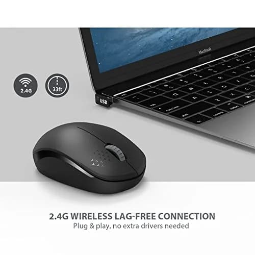 seenda Black 2.4G Wireless Optical Mouse | Noiseless Clicks & Portable Design thumbnail 4