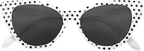 OWL Women's Cat Eye Sunglasses 1950s Style UV400 Polarized Smoke Lens | Vintage Fashion Accessory thumbnail 1