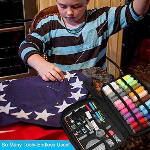 Marcoon 126-Piece Premium Sewing Kit | Portable Mini Sewing Supplies with Black Carrying Case thumbnail 5