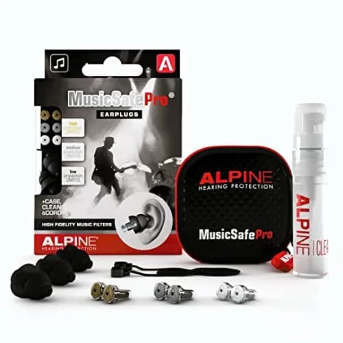 Alpine MusicSafe Pro Earplugs (2 Pairs, Black) | 3 Interchangeable Filters: 16, 19 & 22 dB thumbnail 1