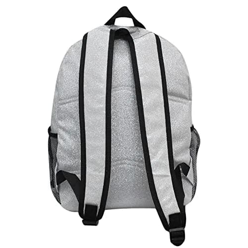NGIL Canvas School Backpack (Glitter-Silver) | Water-Resistant, Lightweight & Perfect for Kids & Students thumbnail 3