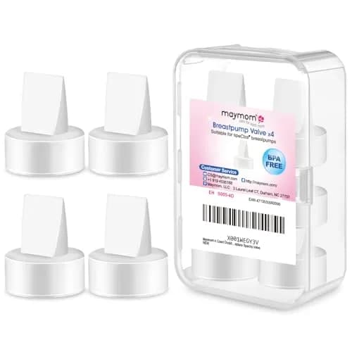 Maymom Duckbill Valves for Spectra S1/S2 Pumps (4ct White) | BPA-Free Replacement Parts for Breastfeeding thumbnail 1