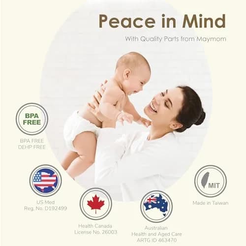Maymom Duckbill Valves for Spectra S1/S2 Pumps (4ct White) | BPA-Free Replacement Parts for Breastfeeding thumbnail 2