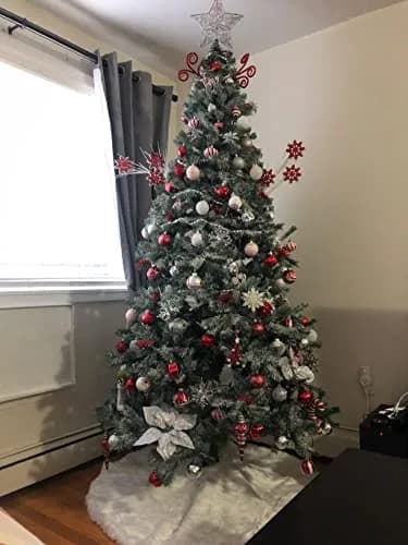 yuboo White Christmas Tree Skirt 91cm (36 inches) | Authentic USA Import for Indian Homes thumbnail 7