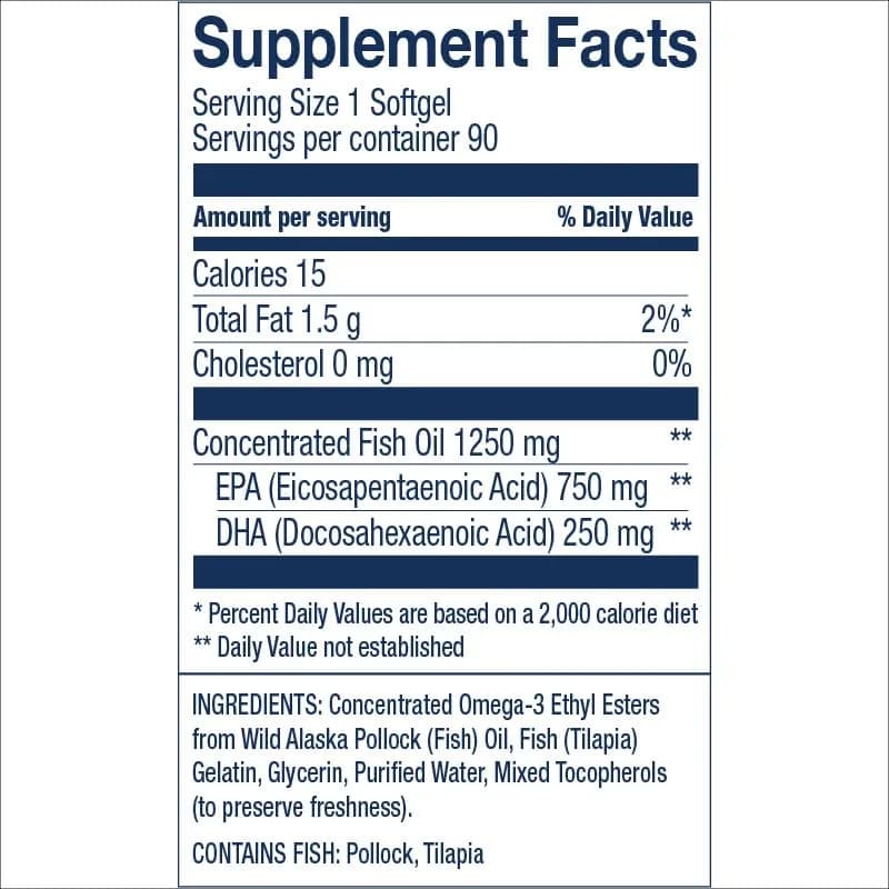 Wiley's Finest Wild Alaskan Fish Oil Peak EPA 90 Count | 1000mg Omega-3 Support thumbnail 4