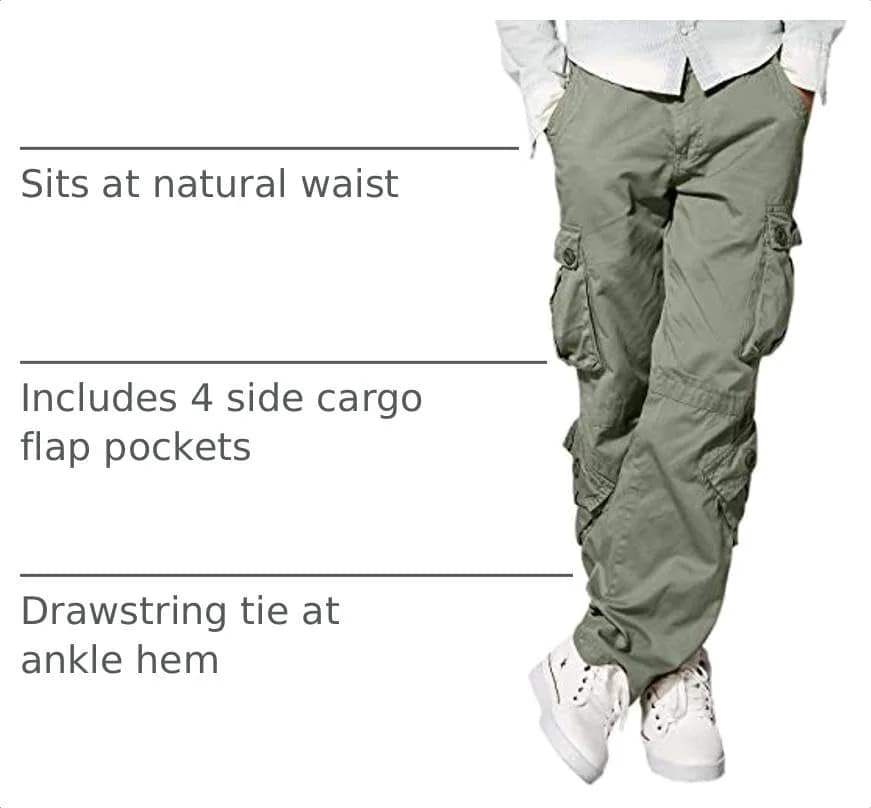 Match Men's Wild Cargo Pants Light Green 32 | Casual Comfort & Durability thumbnail 5