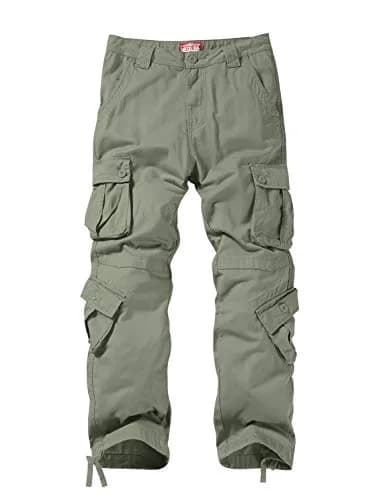 Match Men's Wild Cargo Pants Light Green 32 | Casual Comfort & Durability thumbnail 3
