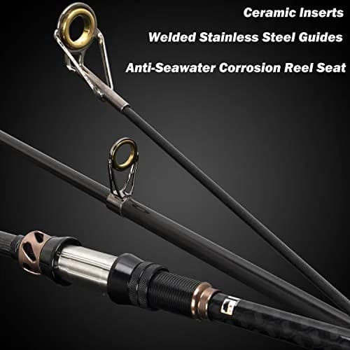 PLUSINNO Telescopic Fishing Rod 2.7m (8.86 Ft) | 24-Ton Carbon Fiber Spinning Pole for Saltwater & Freshwater Fishing thumbnail 4