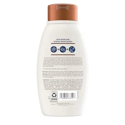 Aveeno Fresh Greens Blend Natural Volumizing Shampoo 354ml (12 fl oz) | Clarifies Scalp & Adds Body thumbnail 8