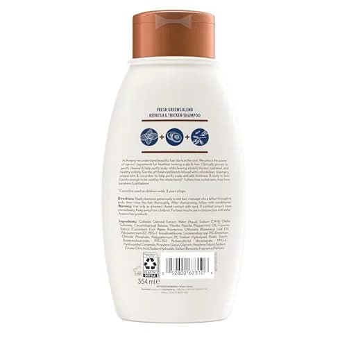 Aveeno Fresh Greens Blend Natural Volumizing Shampoo 354ml (12 fl oz) | Clarifies Scalp & Adds Body thumbnail 9