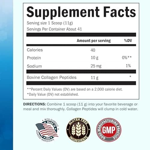 BioSchwartz Collagen Peptides Powder 16oz | Unflavored Collagen for Skin & Joints thumbnail 4