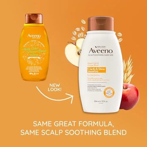Aveeno Apple Cider Vinegar Clarifying Shampoo 355ml (12 fl oz) | Shine Enhancing for Oily Hair thumbnail 2