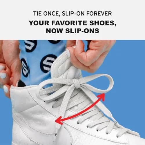THE ORIGINAL STRETCHLACE Flat Elastic Stretch Shoelaces, Black, 45 in | No Tie, Comfortable Fit for All Ages thumbnail 2